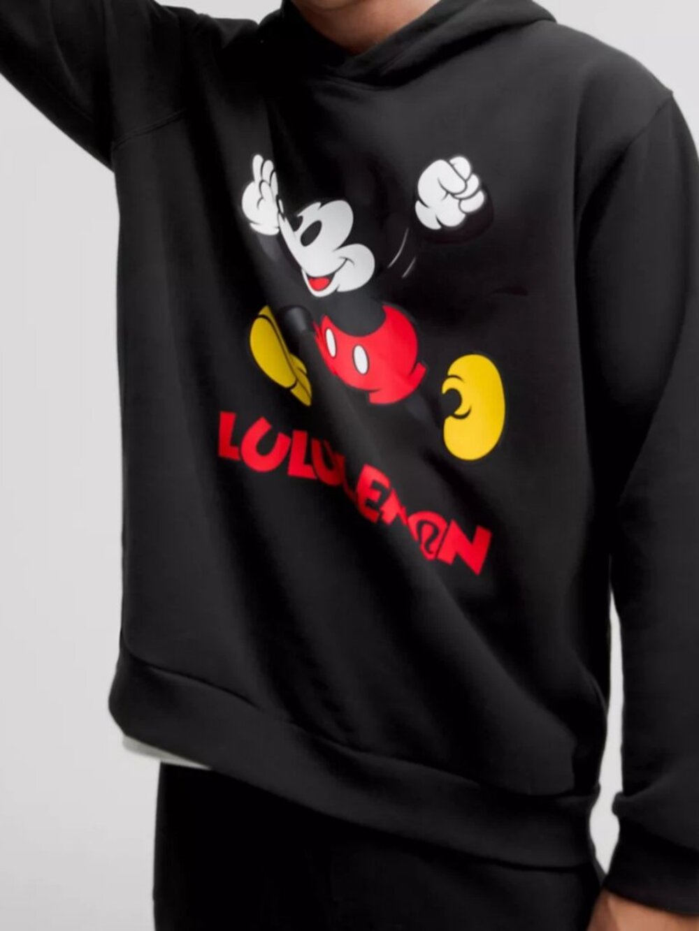 Mens/Unisex Lululemon x Disney Steady State Black Mickey Mouse Graphic Hoodie L